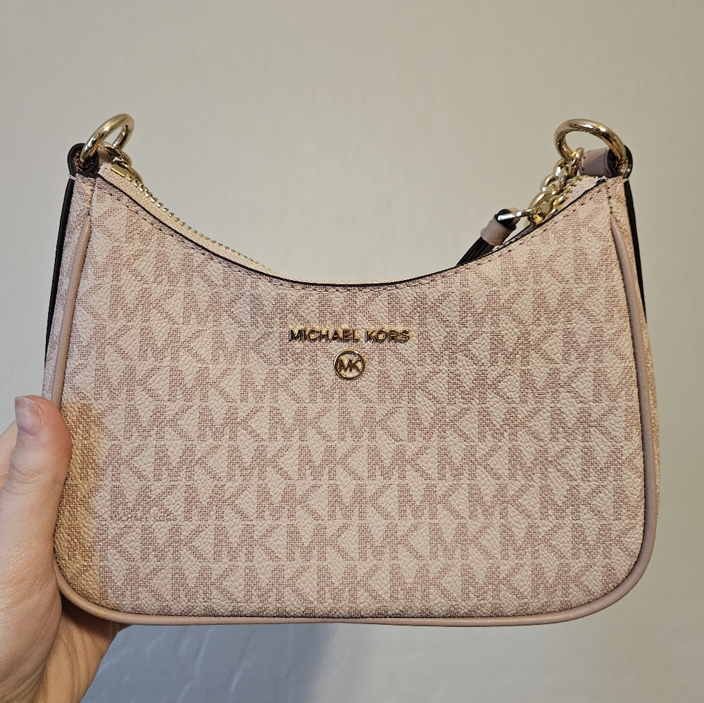COPY - Michael Kors - Jet Set Charm Small Logo Pochette - Pink Shoulder Bag